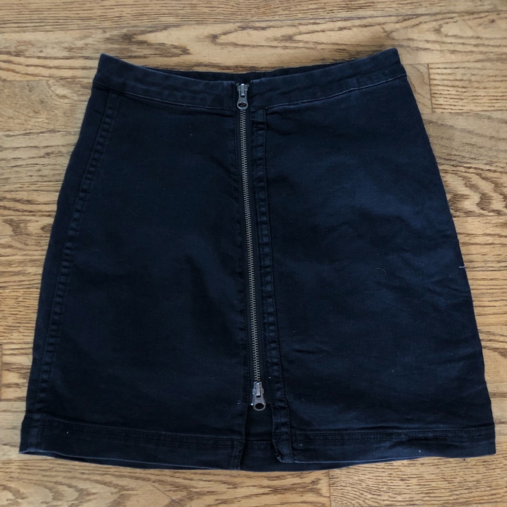 Free People Black Denim Mini Skirt Size 6